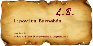 Lipovits Barnabás névjegykártya
